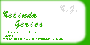 melinda gerics business card